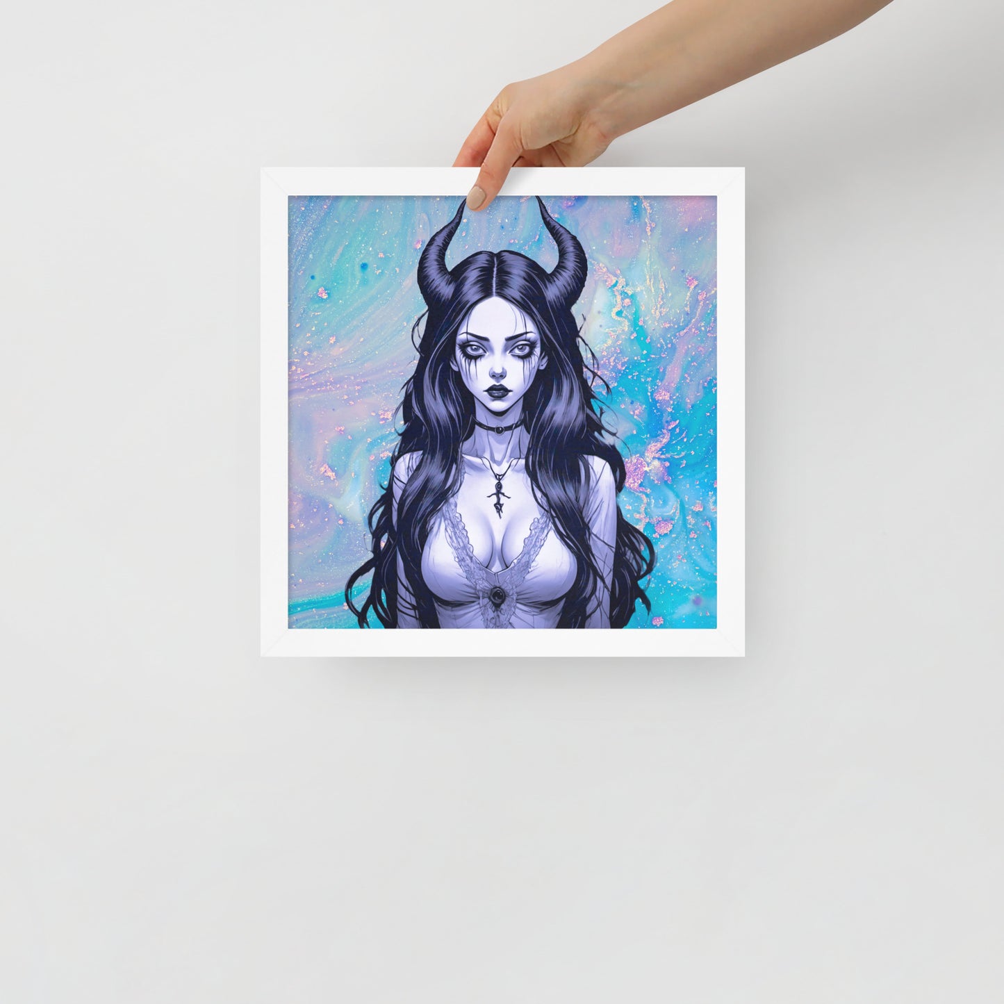 BW Marble V4 Framed Poster