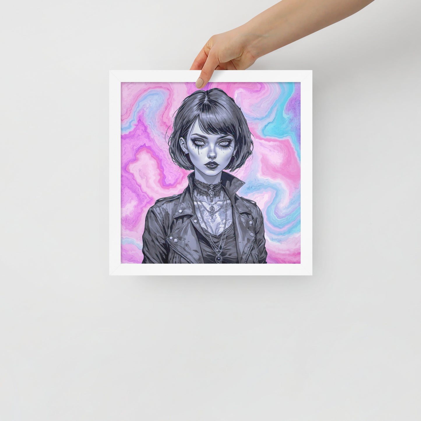 BW Marble V3 Framed Poster