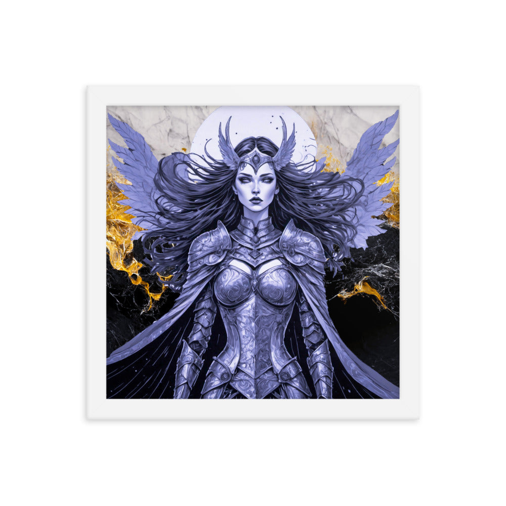 BW Marble V5 Framed Poster