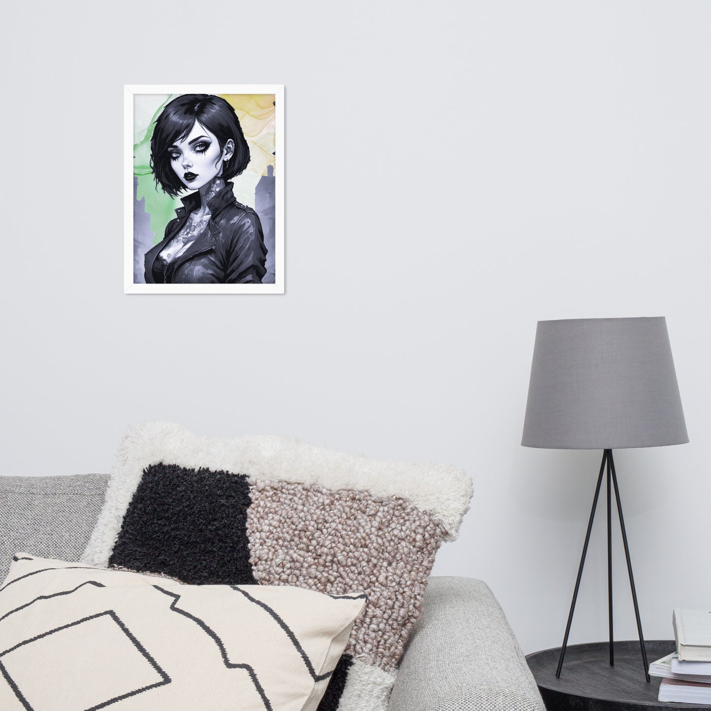 BW Marble V26 Framed Poster