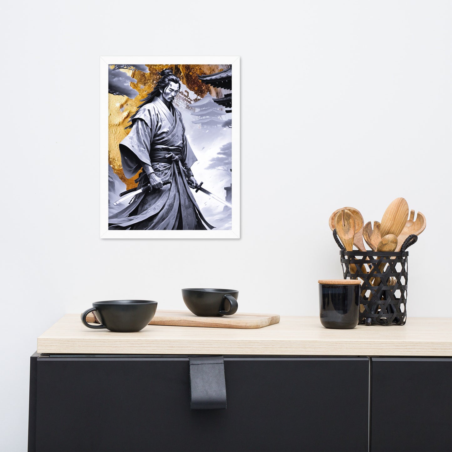 BW Marble V25 Framed Poster