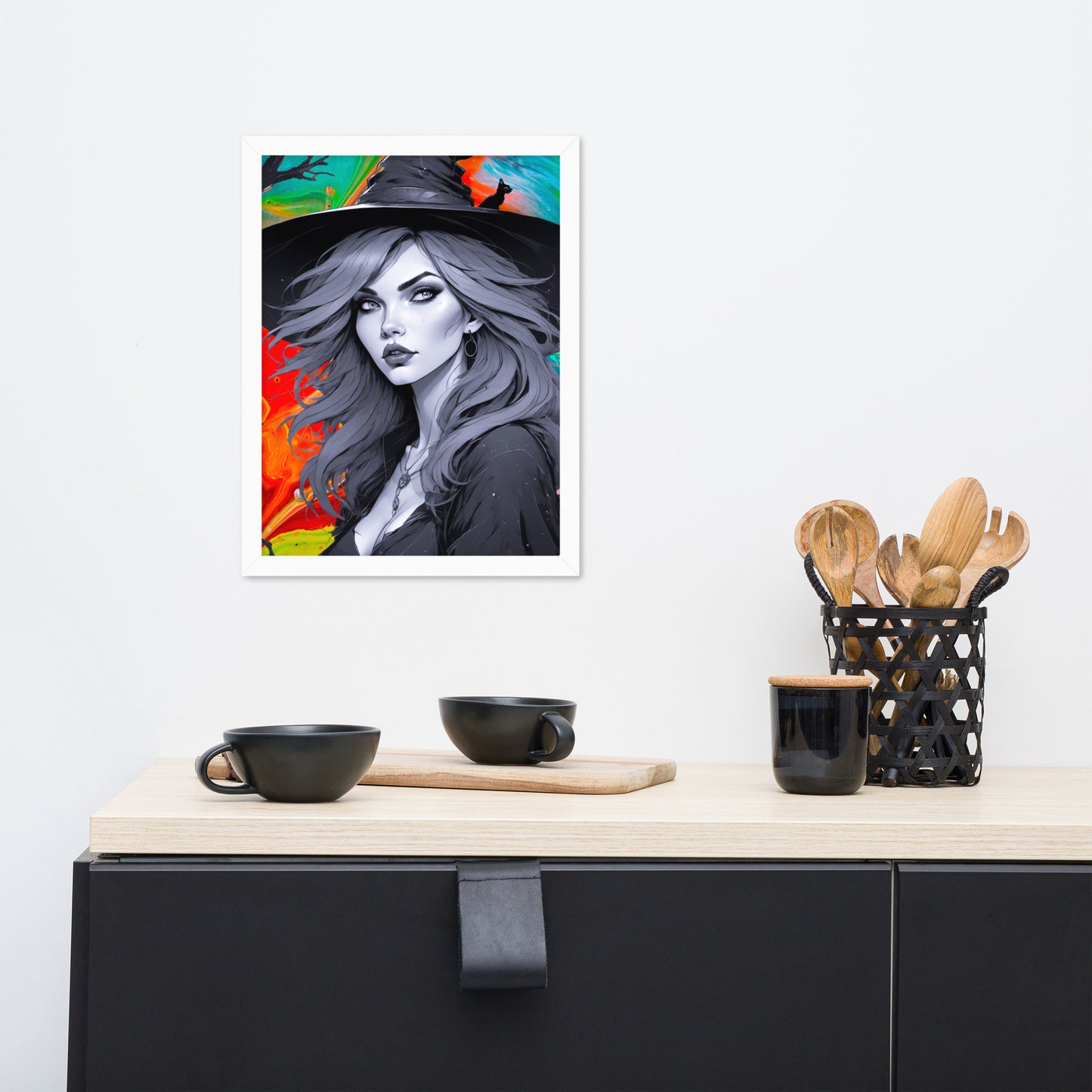 BW Marble V22 Framed Poster