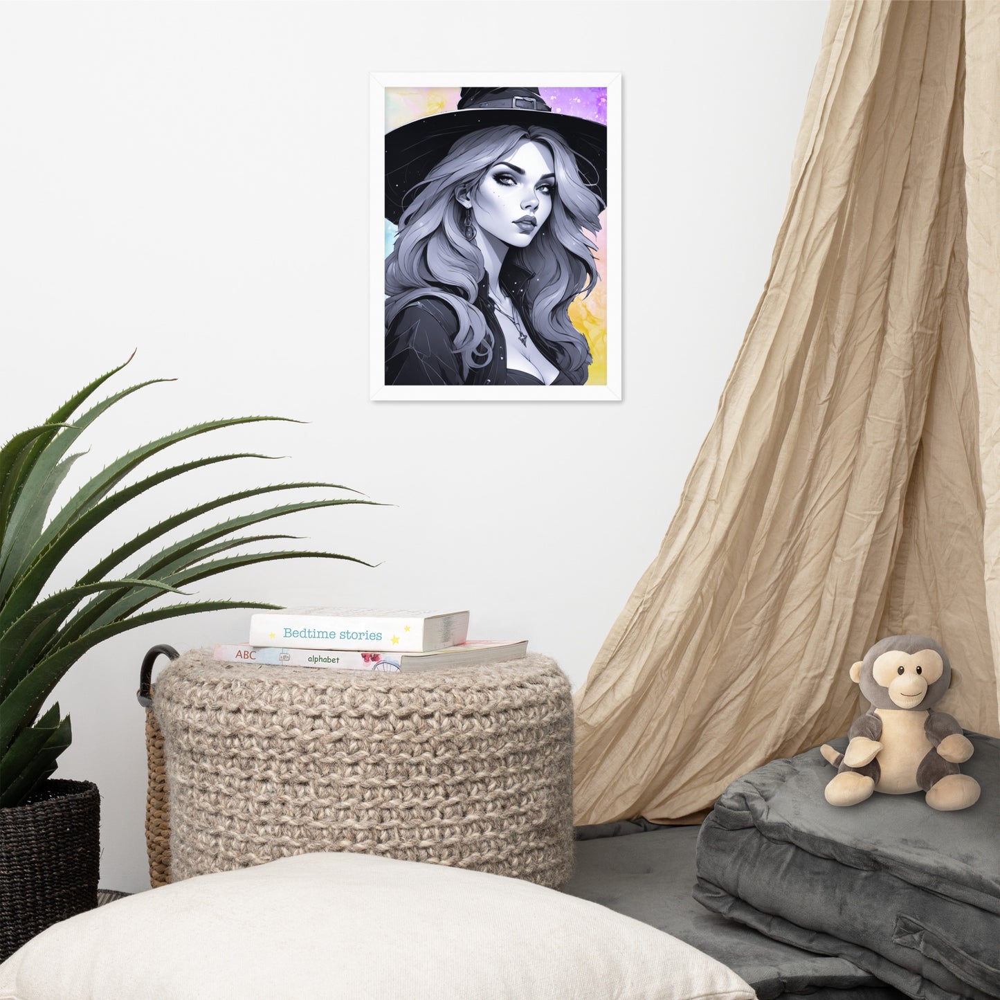 BW Marble V21 Framed Poster