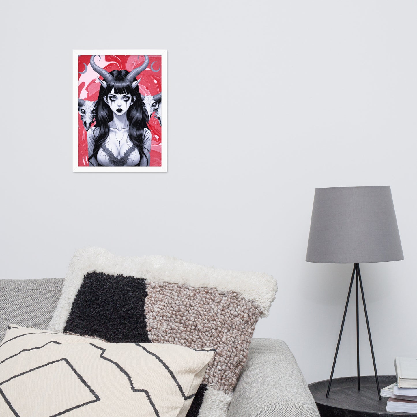 BW Marble V18 Framed Poster