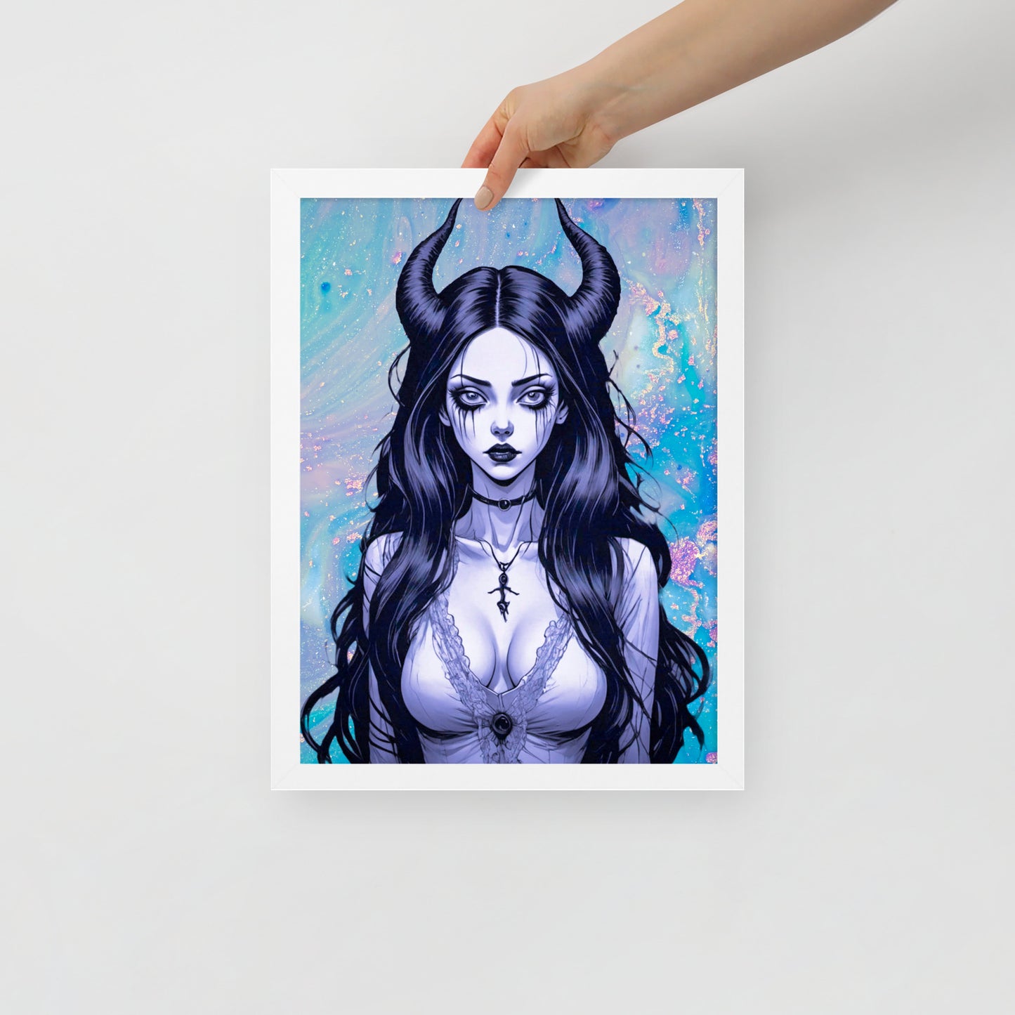 BW Marble V4 Framed Poster