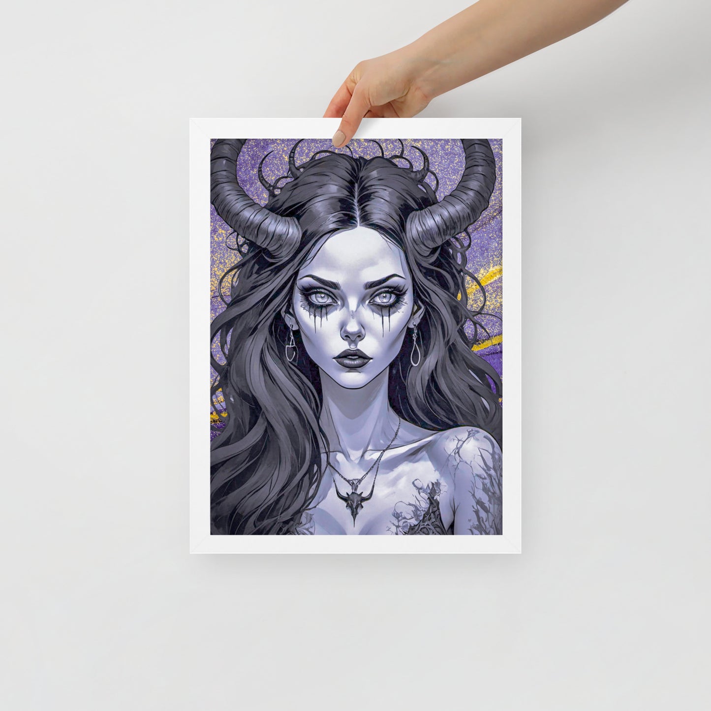 BW Marble V1 Framed Poster