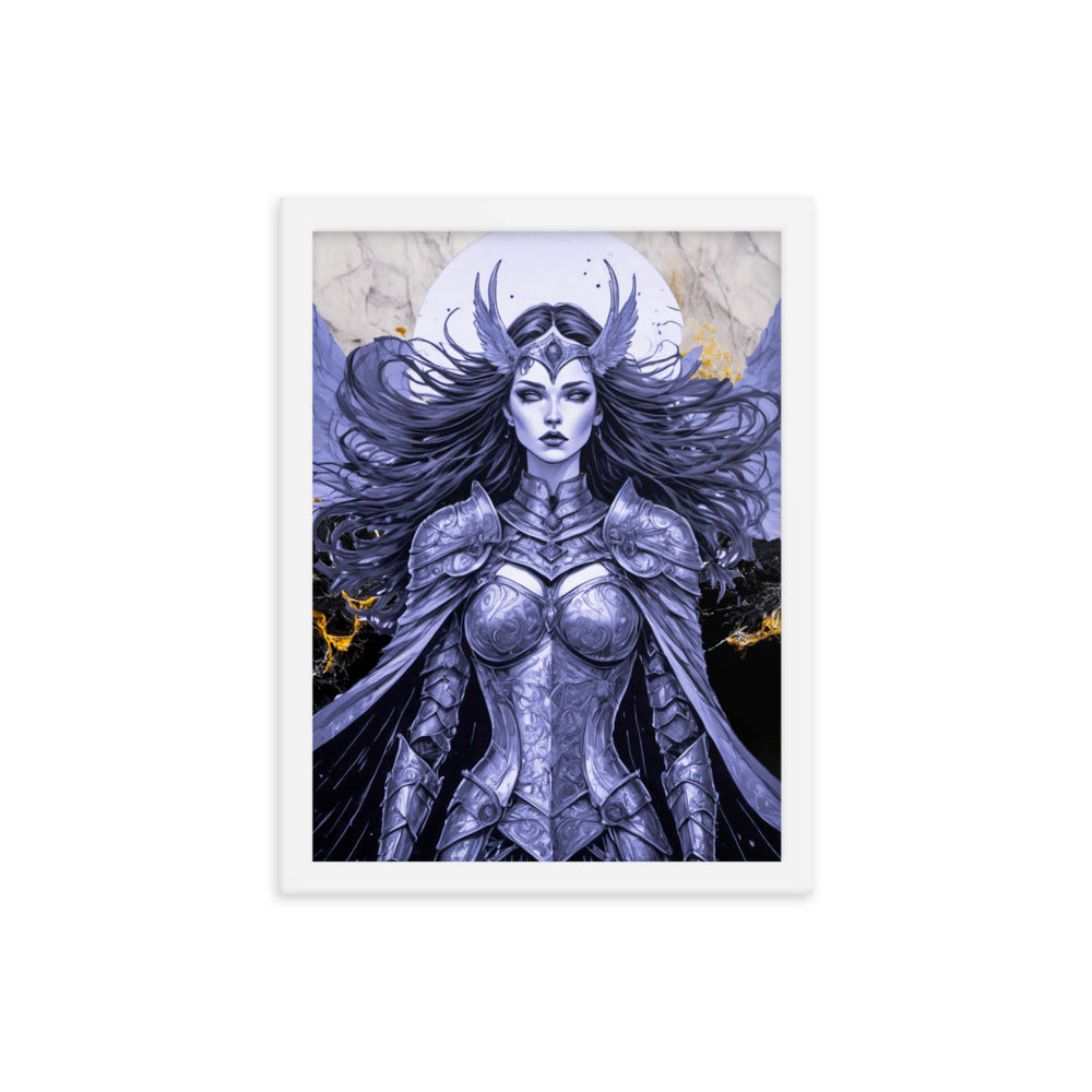 BW Marble V5 Framed Poster
