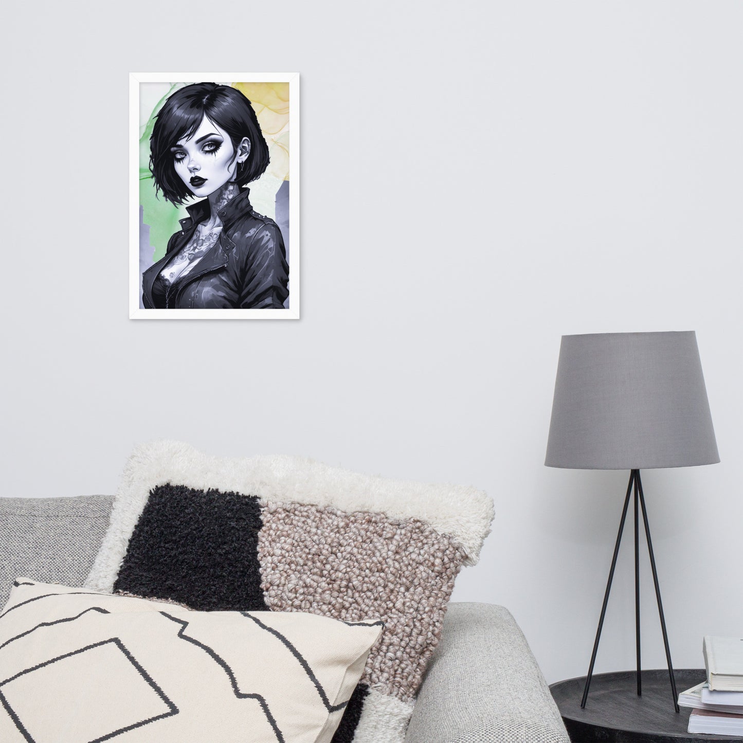 BW Marble V26 Framed Poster