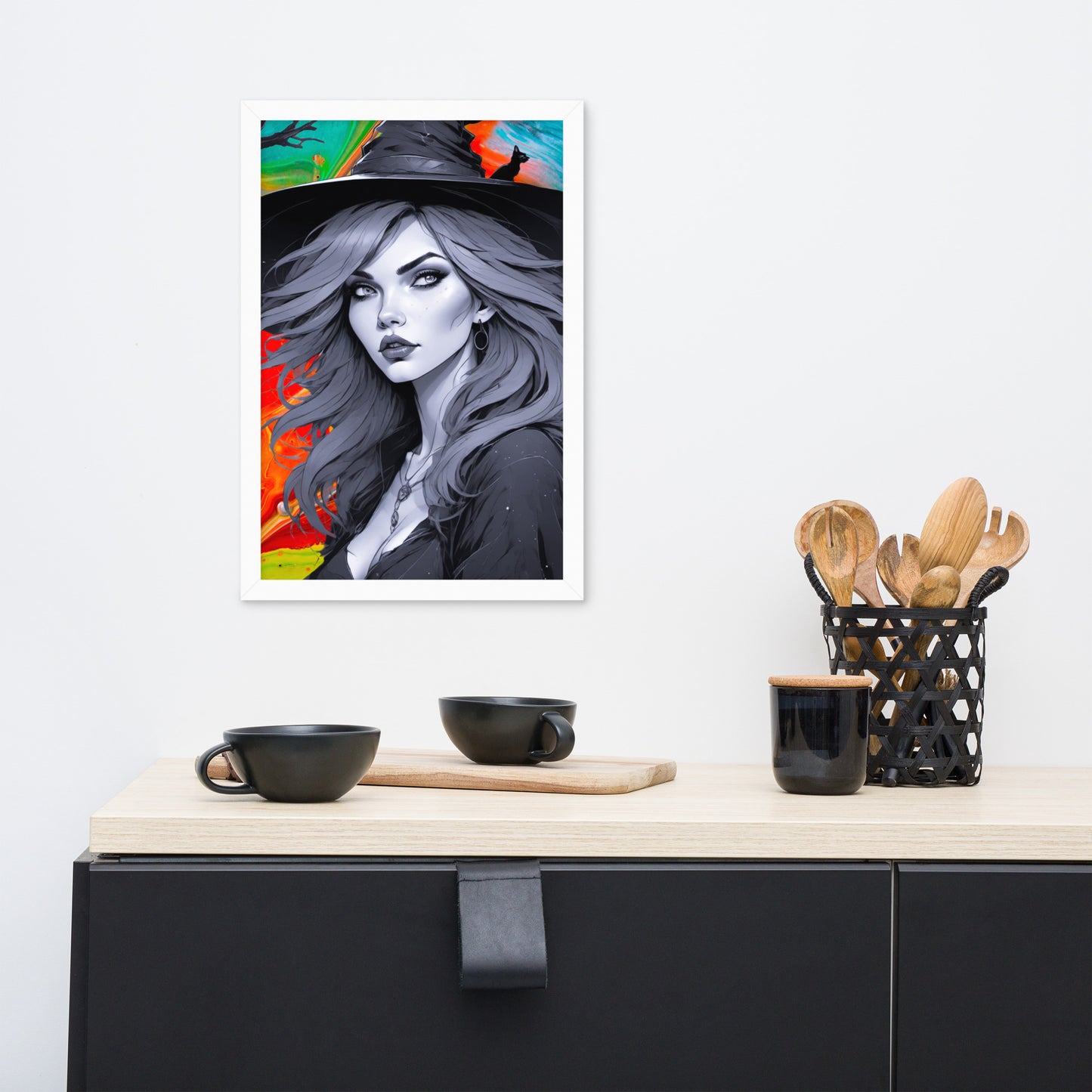 BW Marble V22 Framed Poster