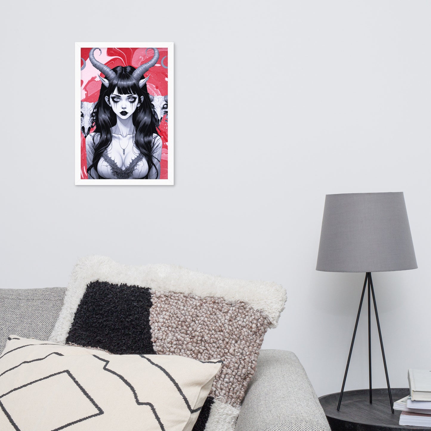 BW Marble V18 Framed Poster