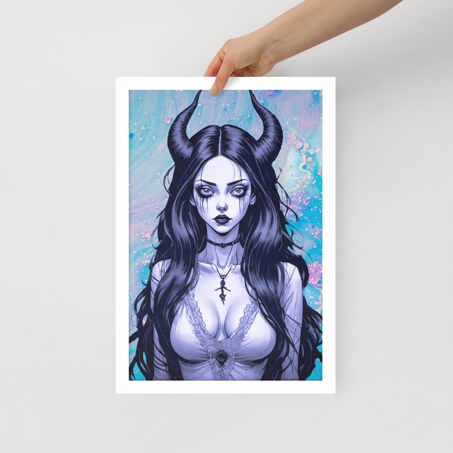 BW Marble V4 Framed Poster