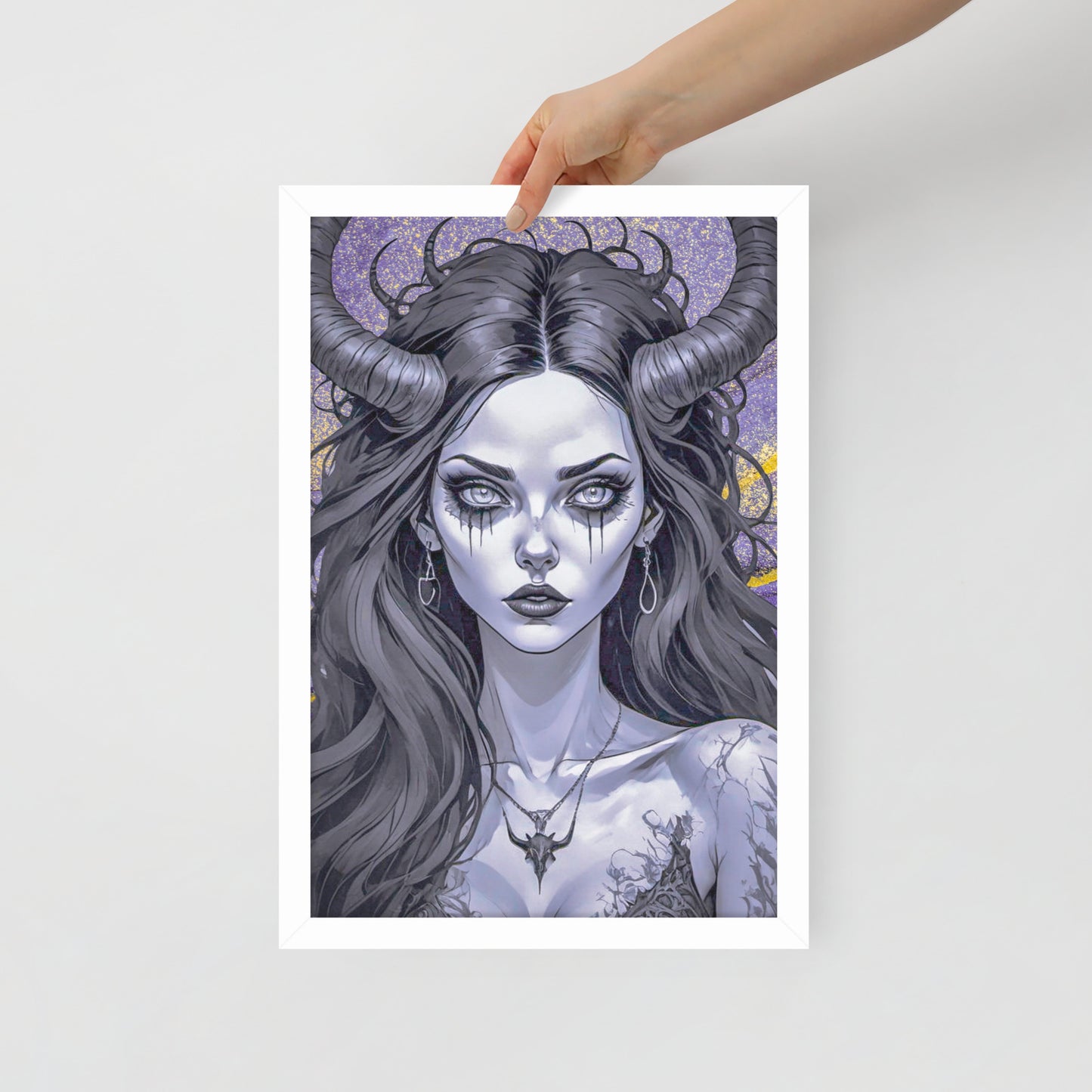 BW Marble V1 Framed Poster