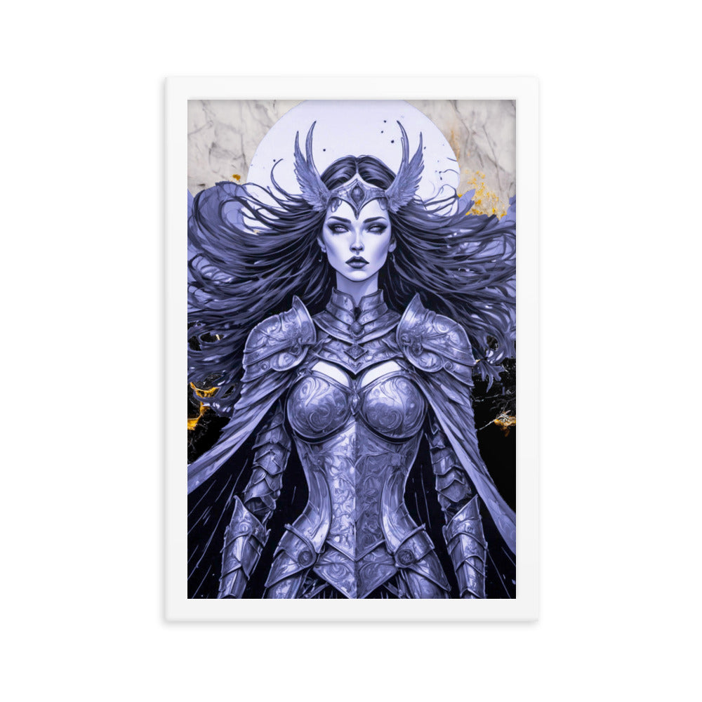 BW Marble V5 Framed Poster