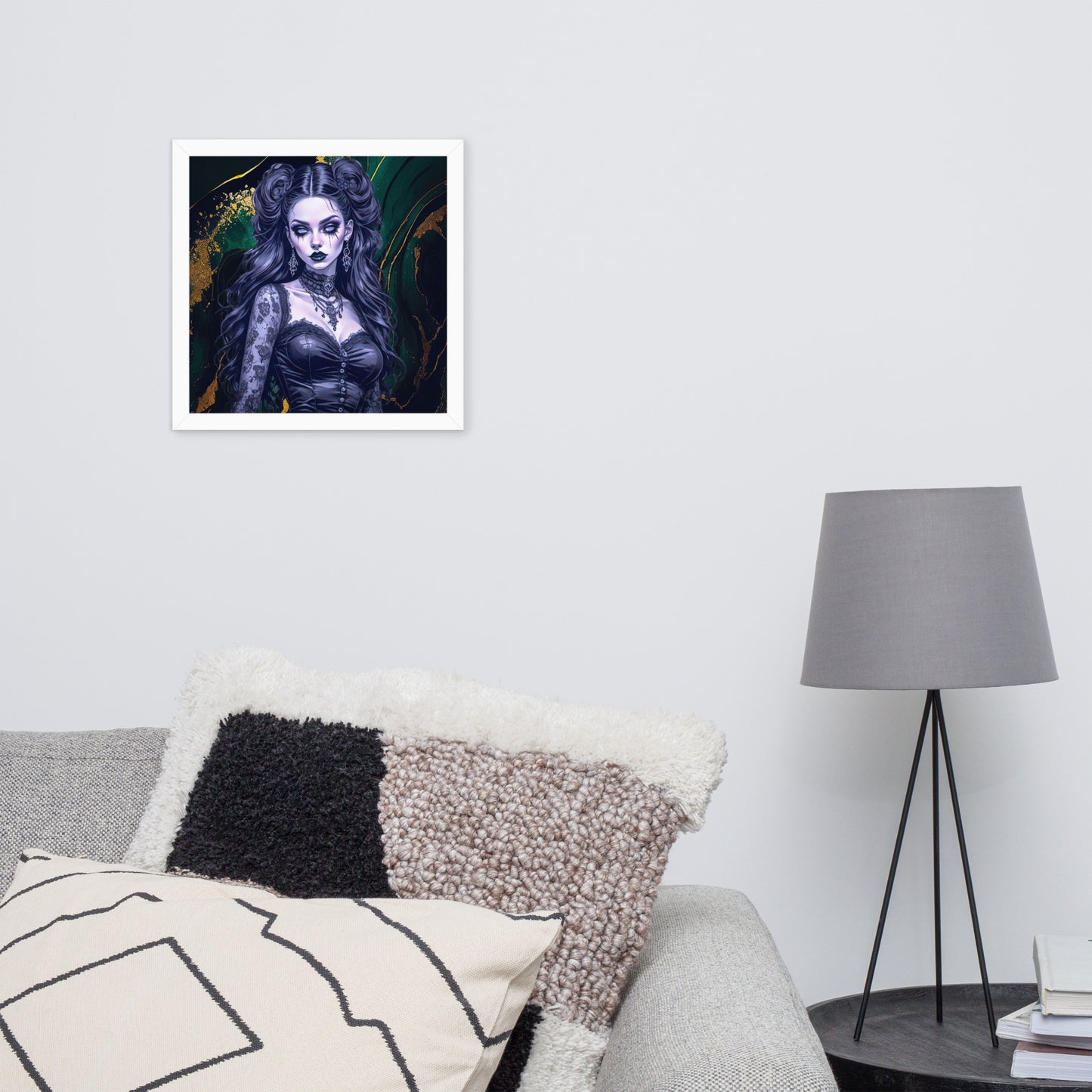 BW Marble V30 Framed Poster
