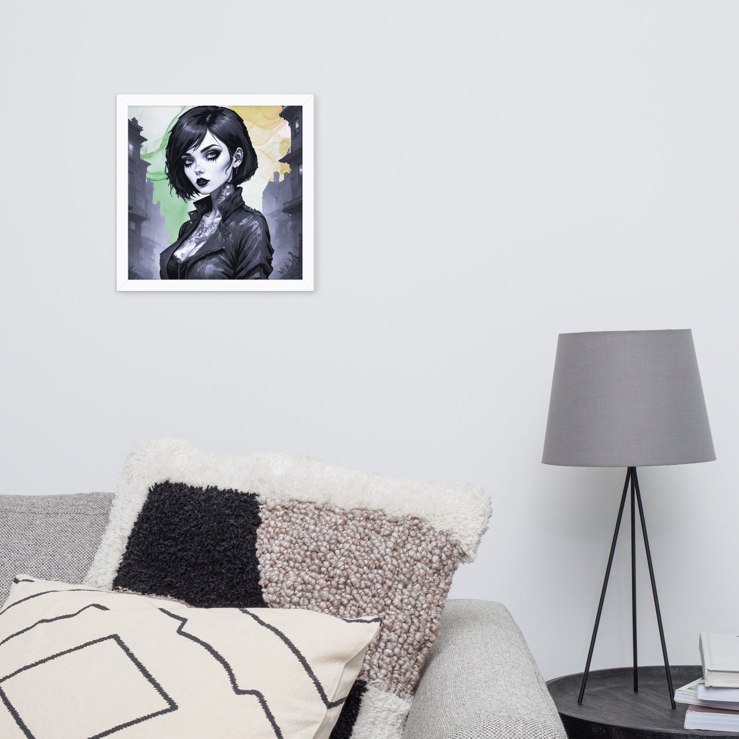 BW Marble V26 Framed Poster