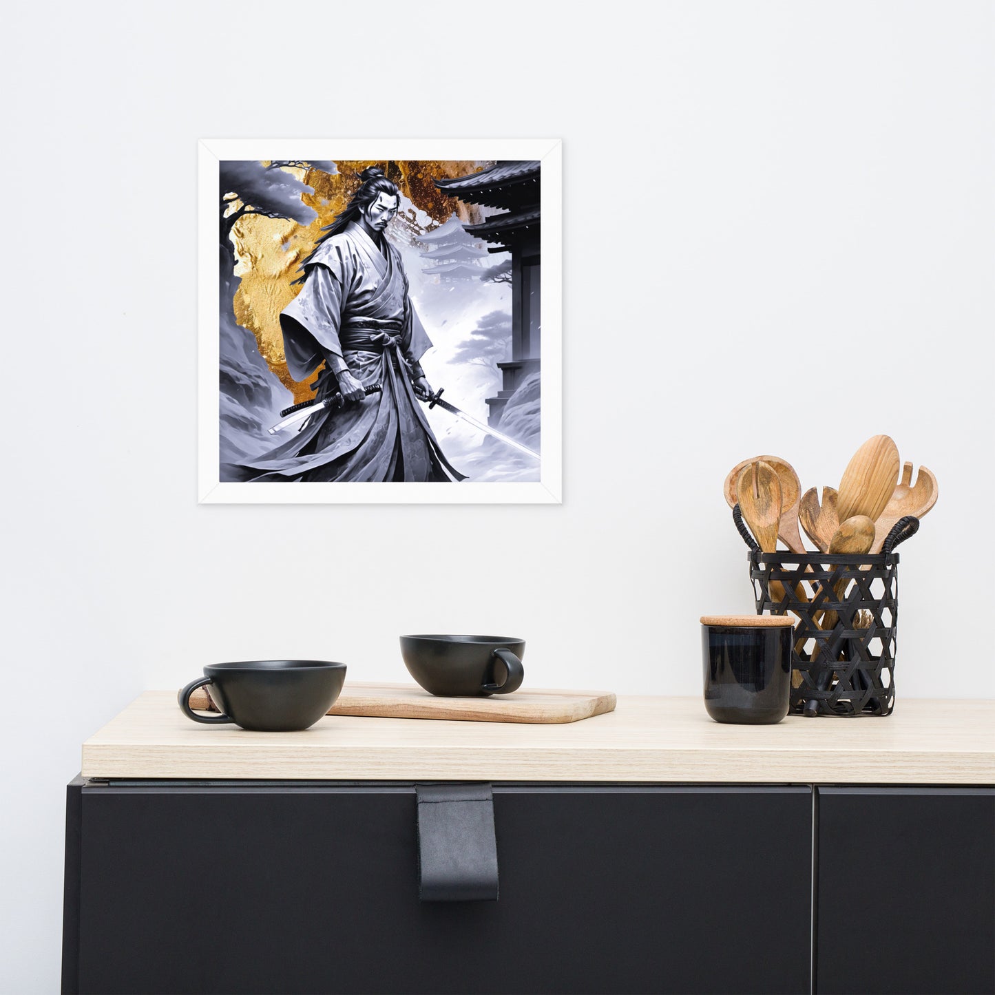 BW Marble V25 Framed Poster