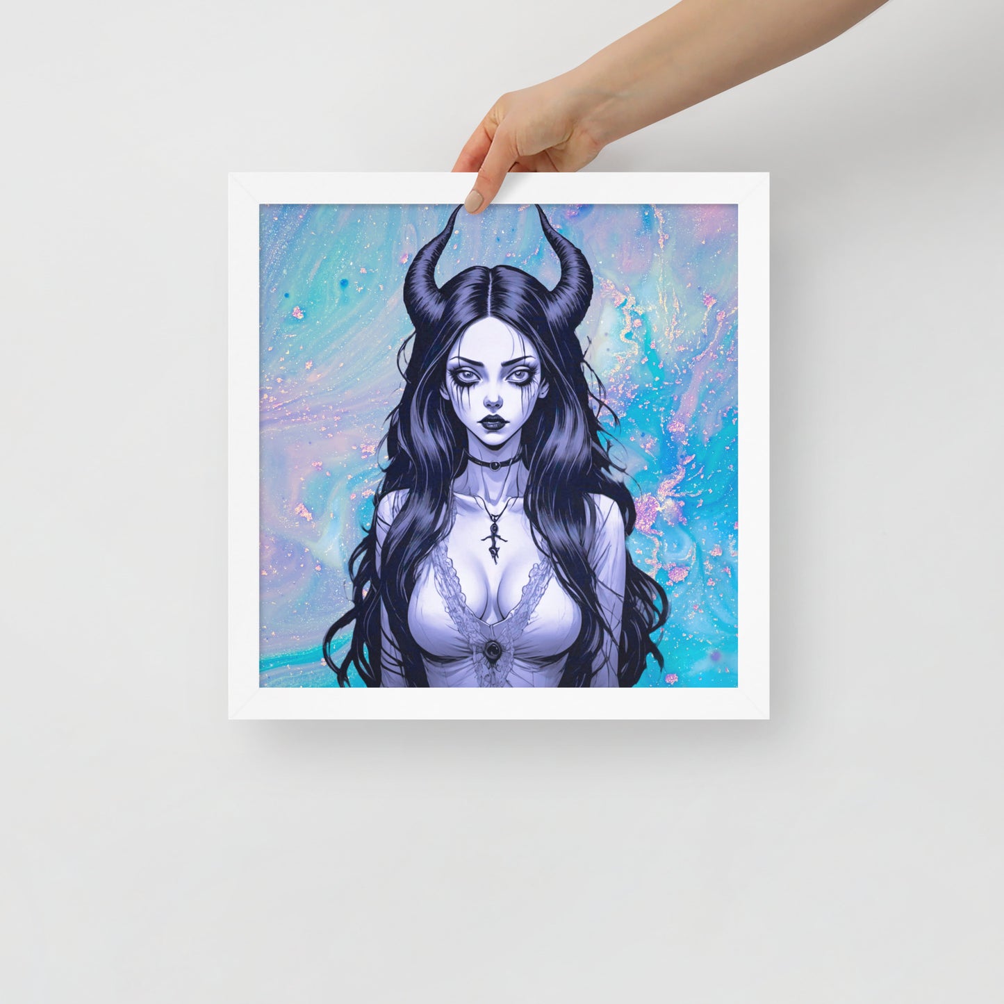 BW Marble V4 Framed Poster