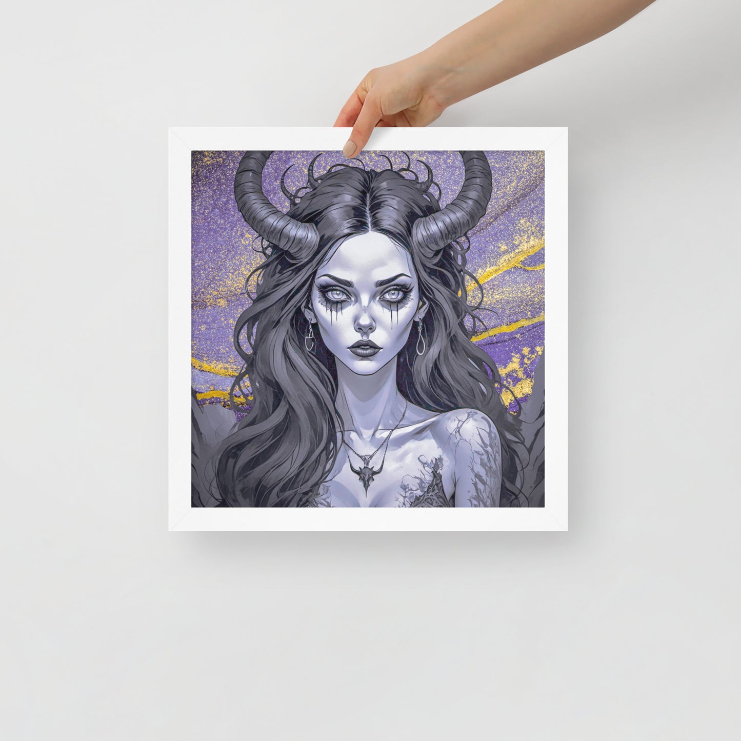 BW Marble V1 Framed Poster