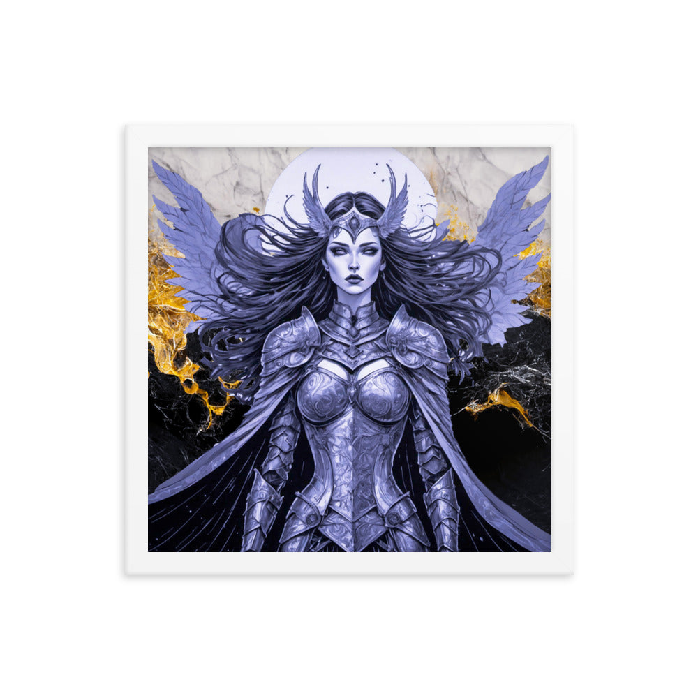 BW Marble V5 Framed Poster