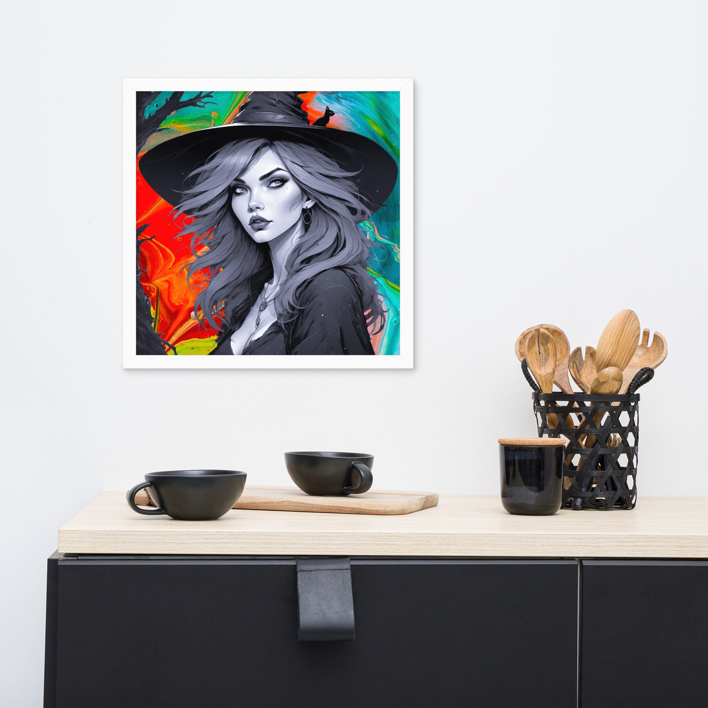 BW Marble V22 Framed Poster