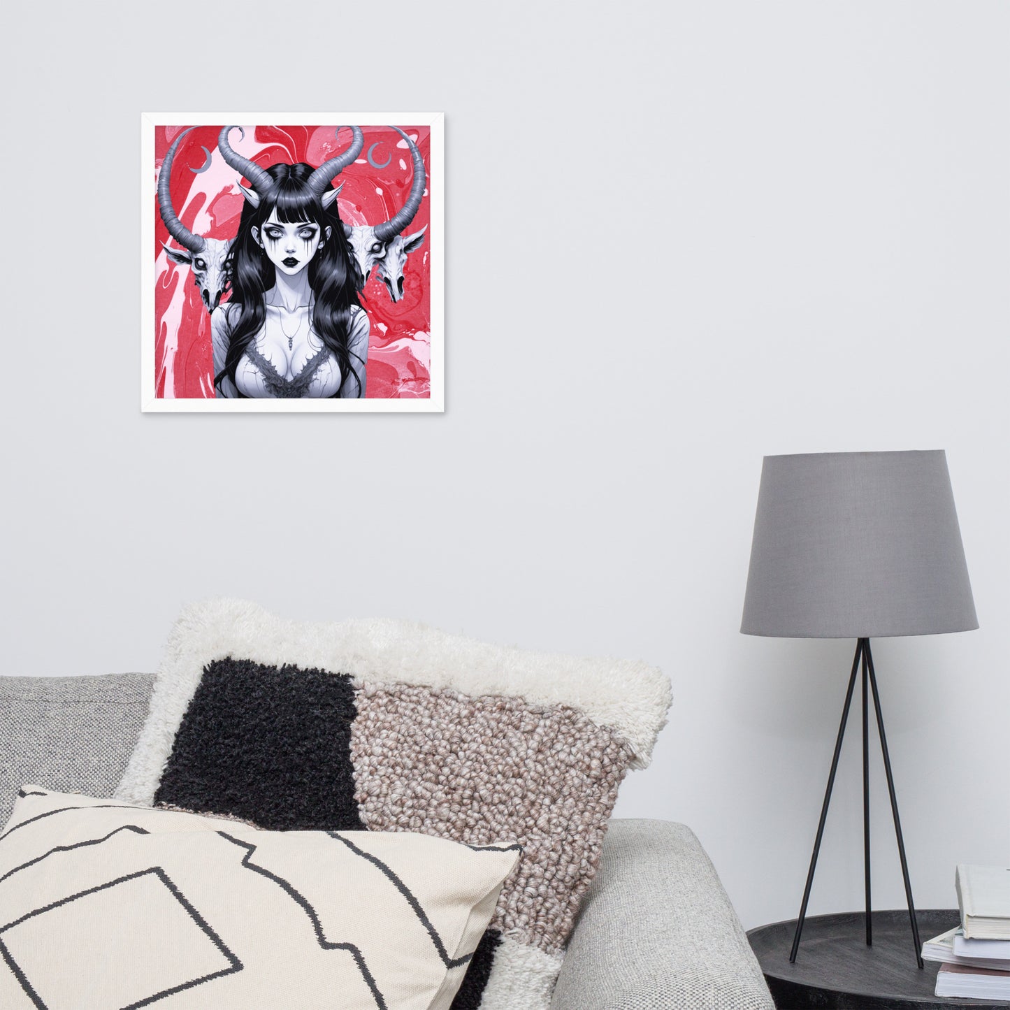 BW Marble V18 Framed Poster