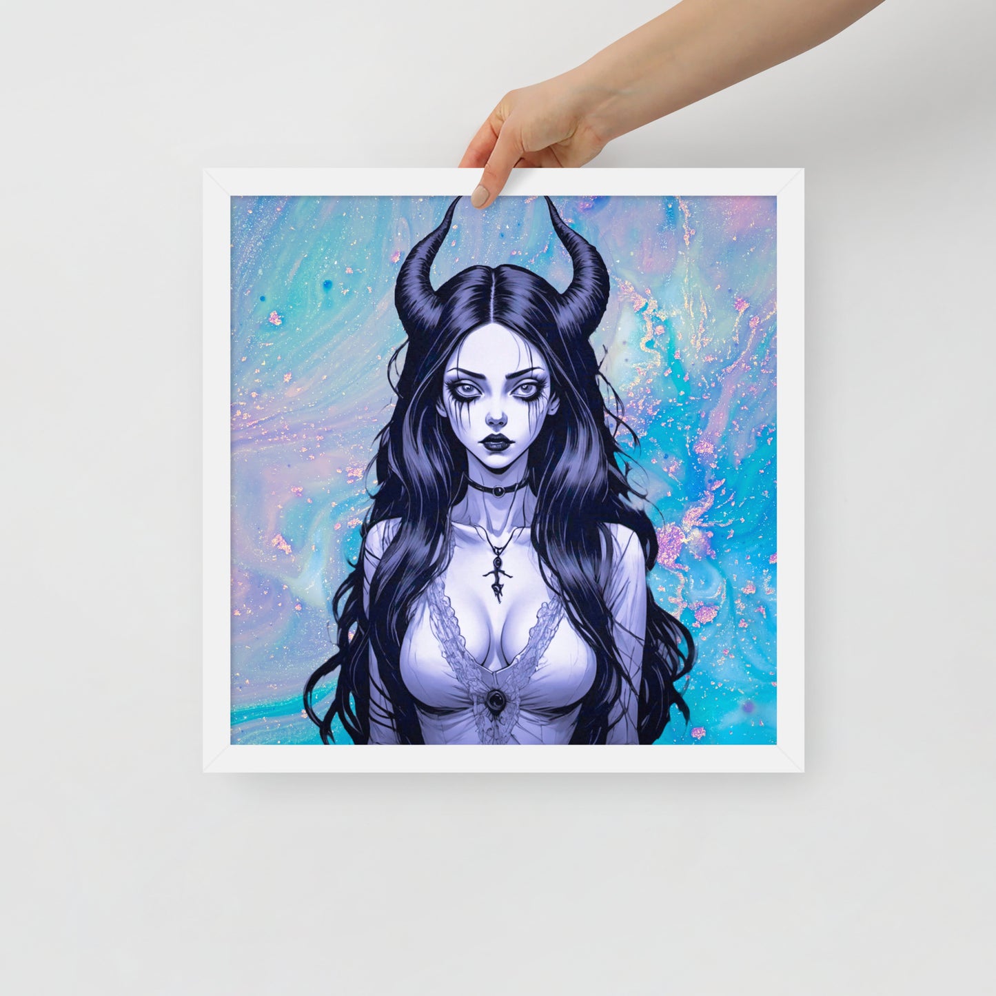 BW Marble V4 Framed Poster