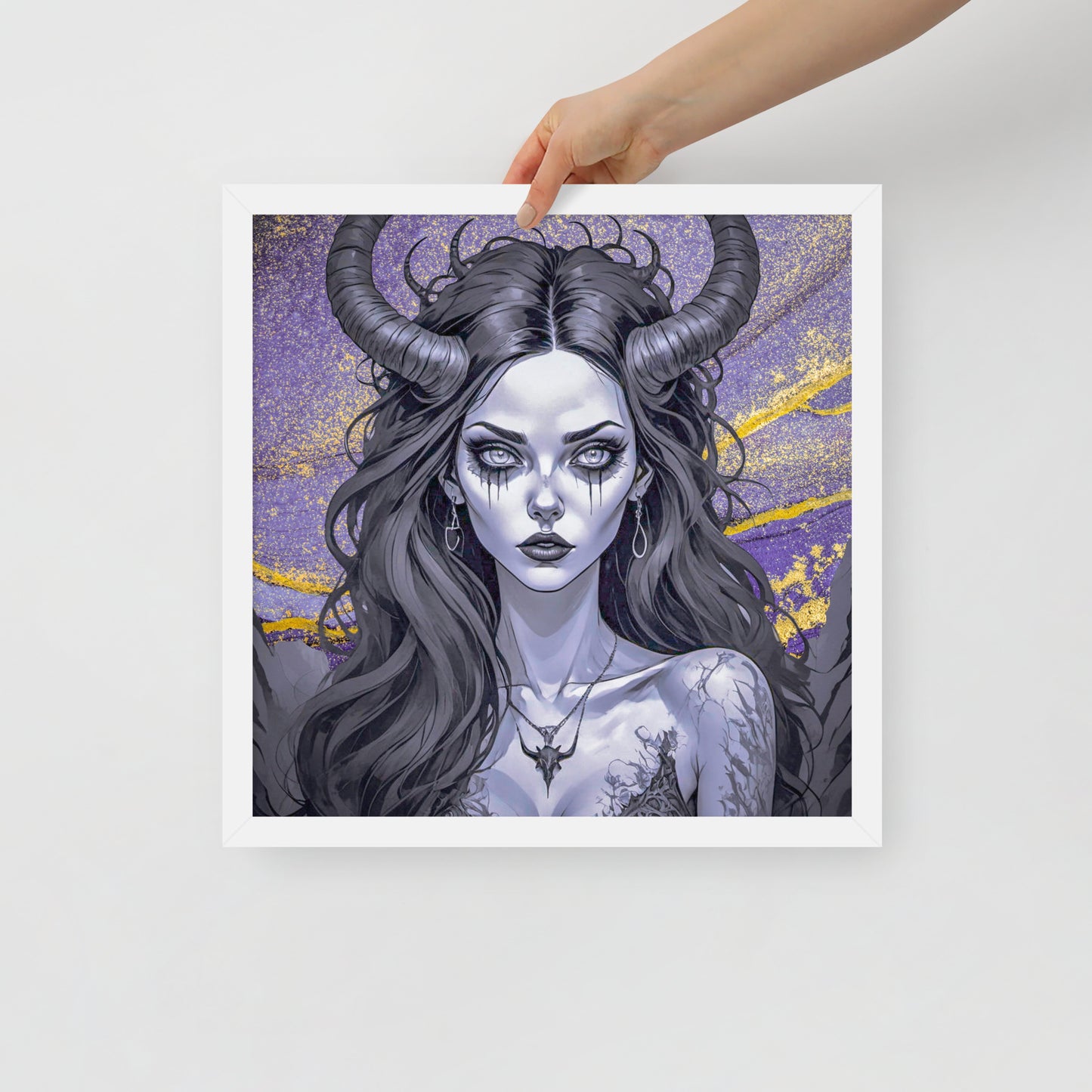 BW Marble V1 Framed Poster