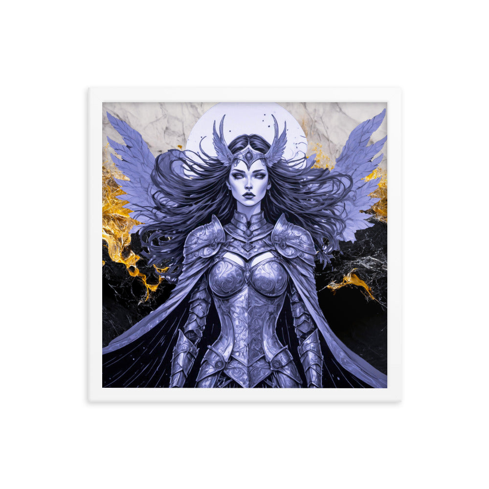 BW Marble V5 Framed Poster