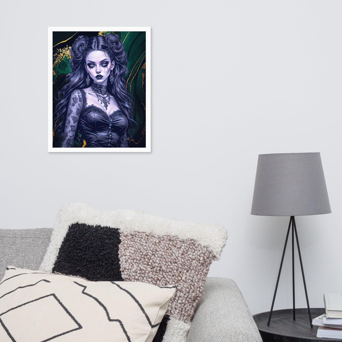 BW Marble V30 Framed Poster