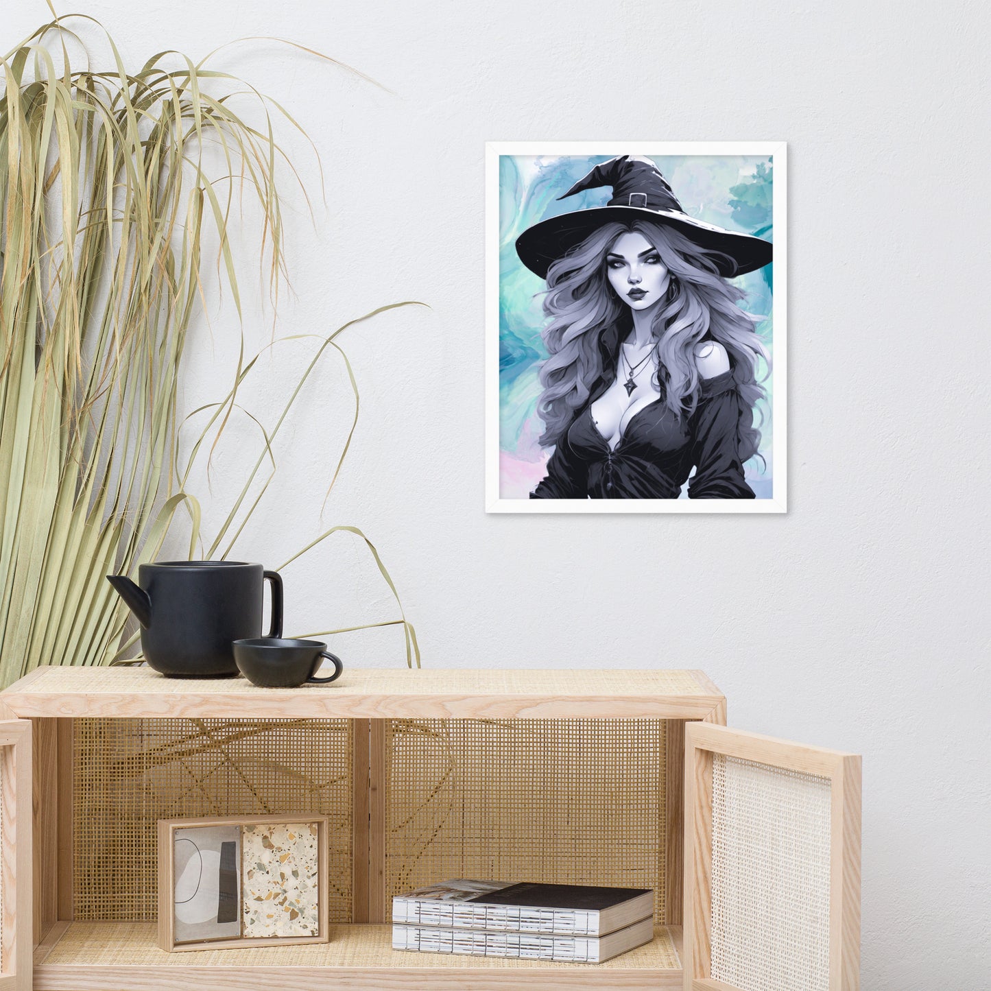 BW Marble V23 Framed Poster