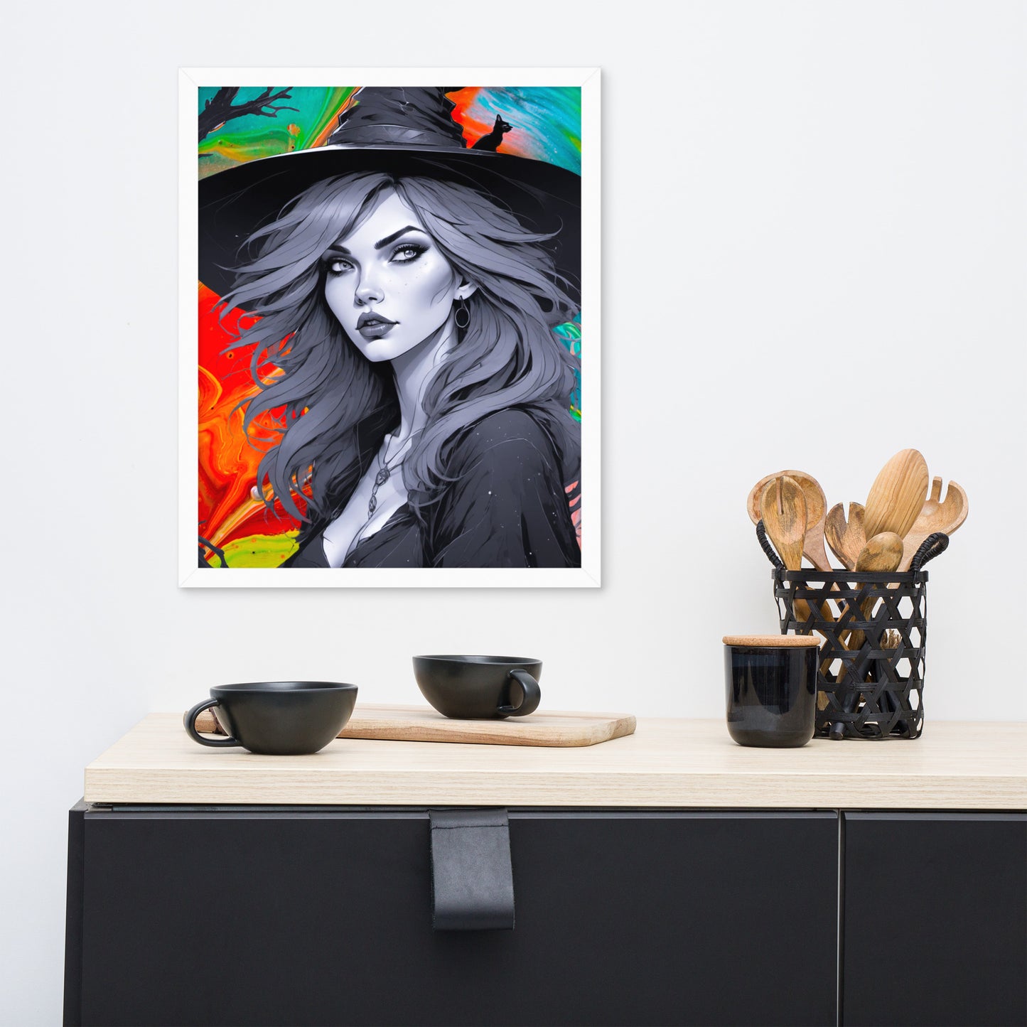 BW Marble V22 Framed Poster