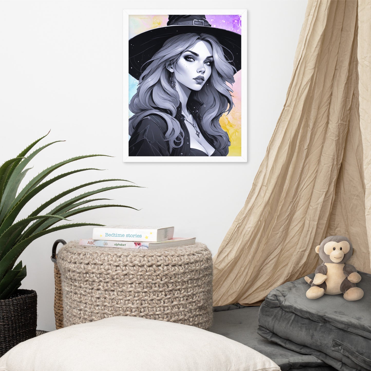 BW Marble V21 Framed Poster