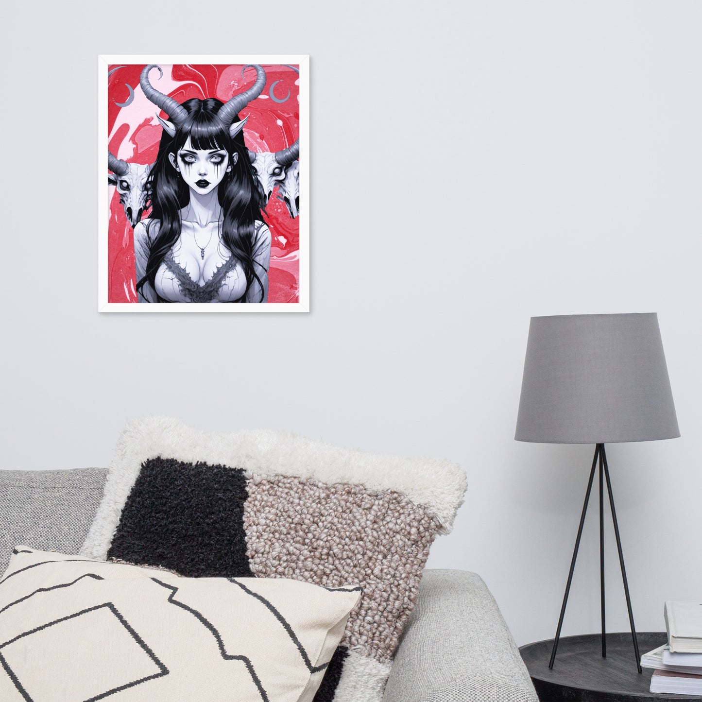 BW Marble V18 Framed Poster