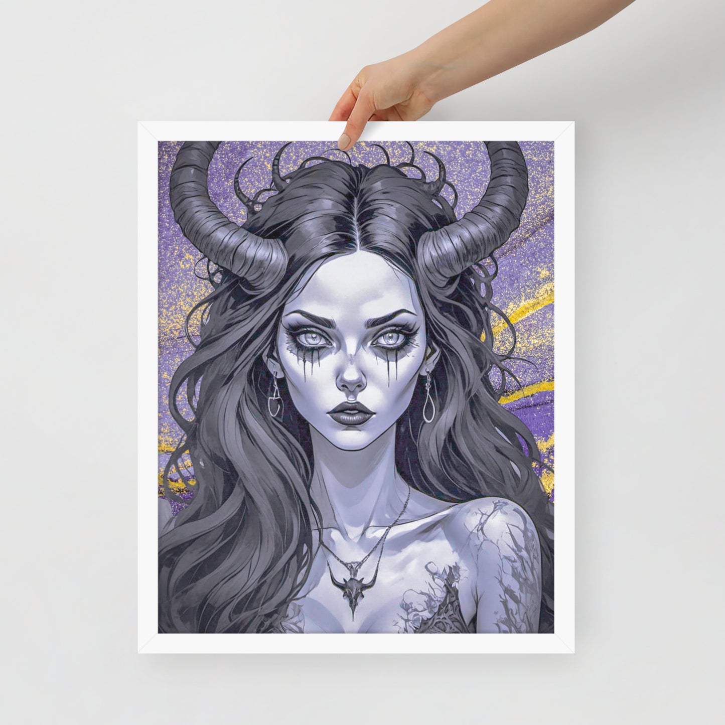BW Marble V1 Framed Poster