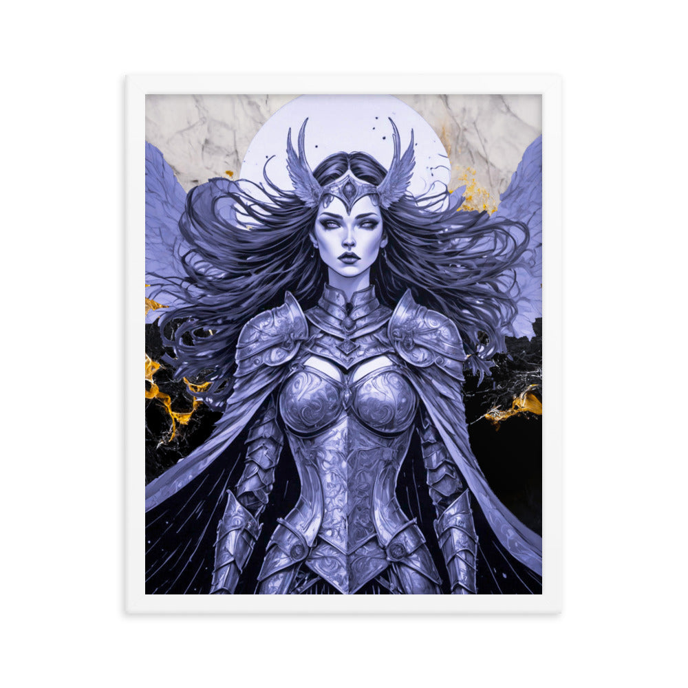 BW Marble V5 Framed Poster