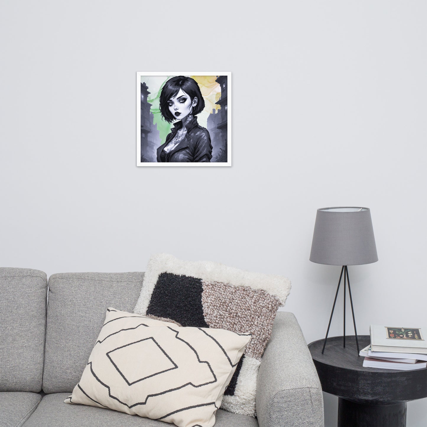 BW Marble V26 Framed Poster