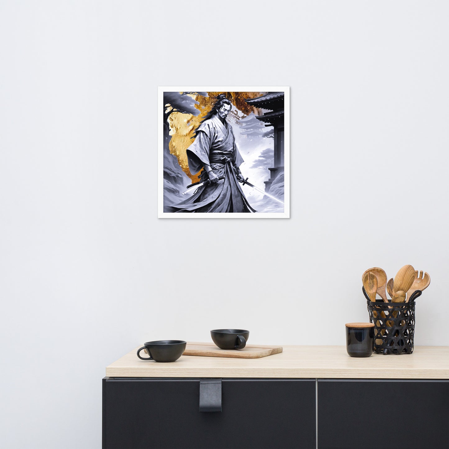 BW Marble V25 Framed Poster