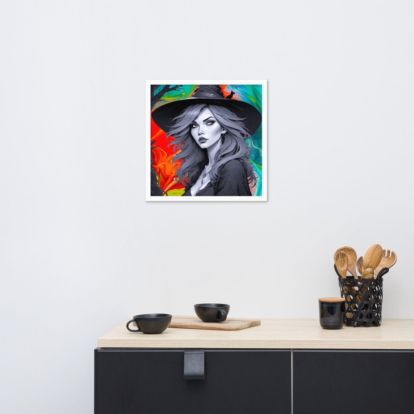 BW Marble V22 Framed Poster