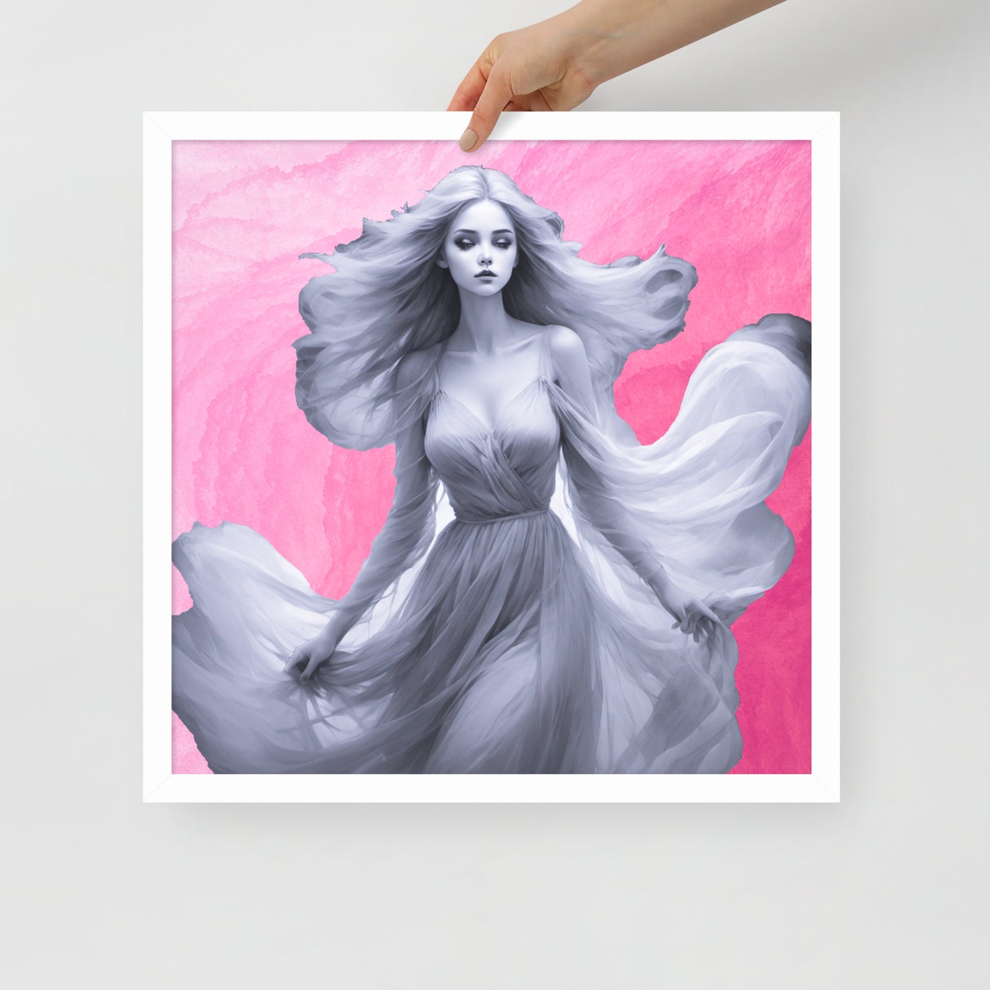 BW Marble V8 Framed Poster