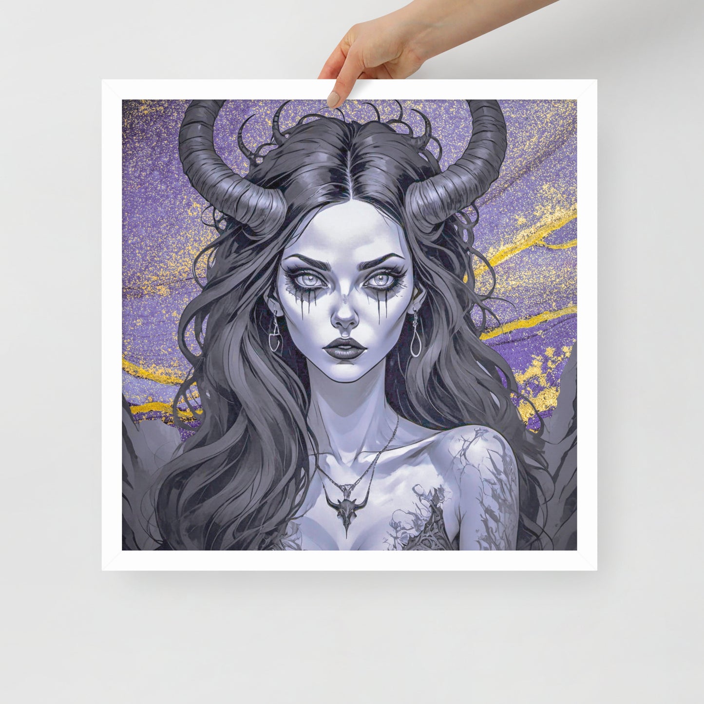 BW Marble V1 Framed Poster