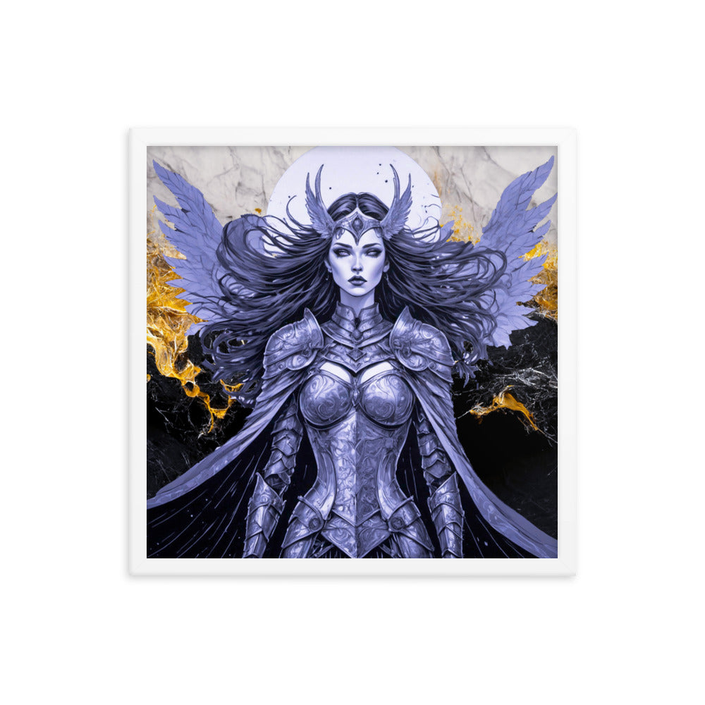 BW Marble V5 Framed Poster