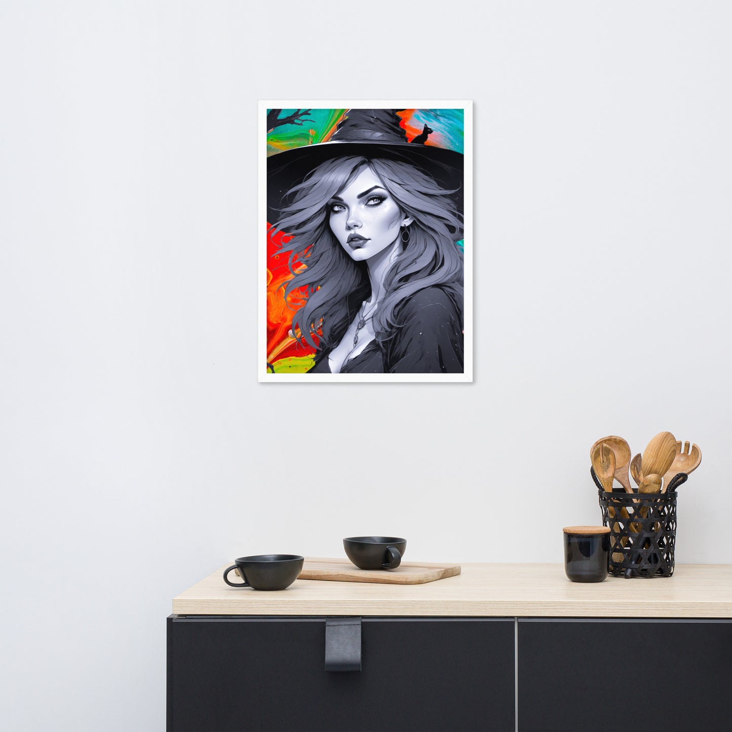 BW Marble V22 Framed Poster