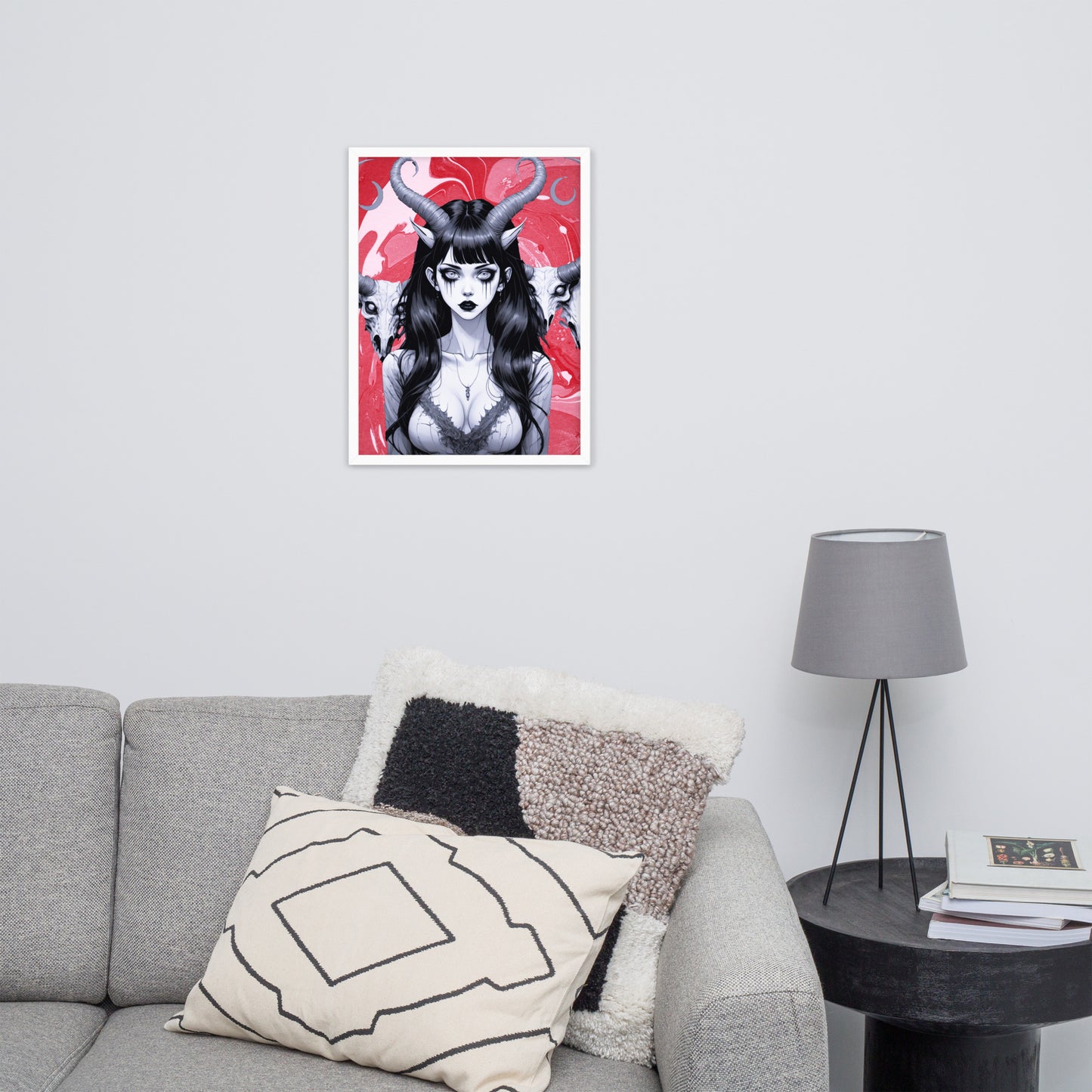 BW Marble V18 Framed Poster
