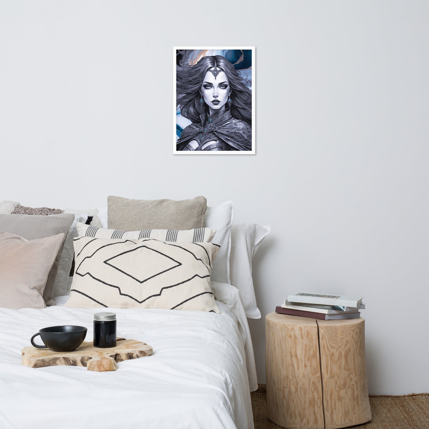 BW Marble V13 Framed Poster