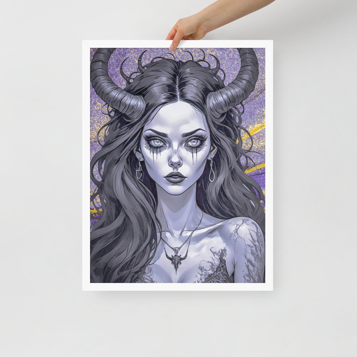BW Marble V1 Framed Poster