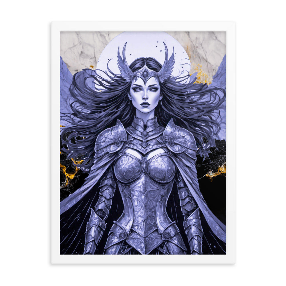 BW Marble V5 Framed Poster