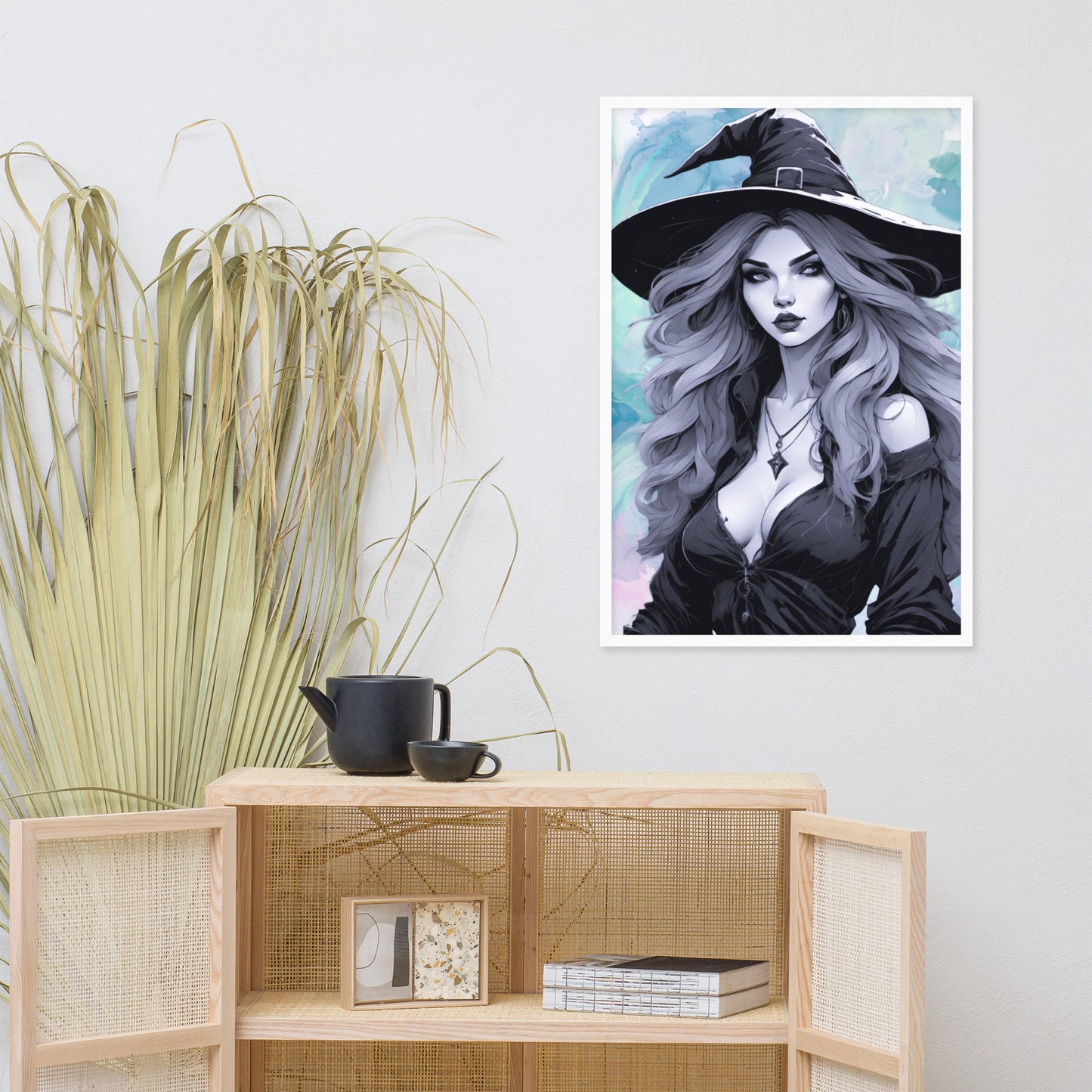 BW Marble V23 Framed Poster