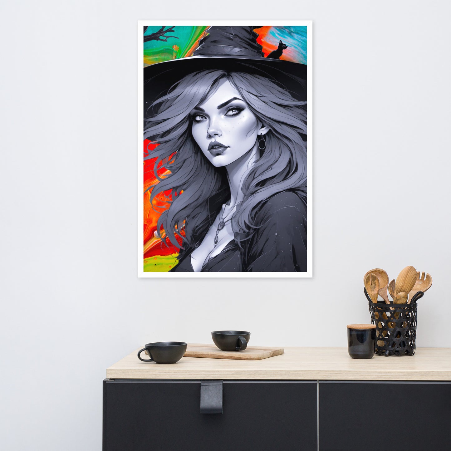 BW Marble V22 Framed Poster