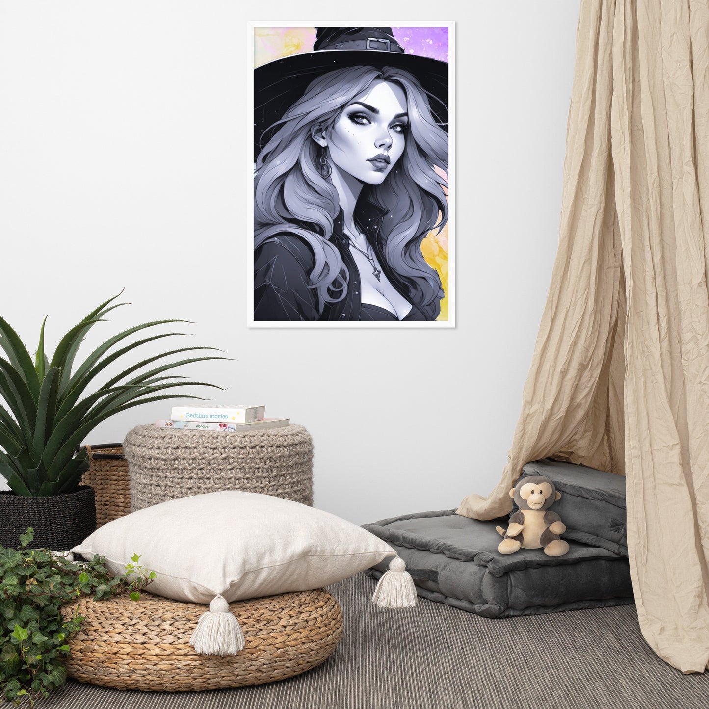 BW Marble V21 Framed Poster