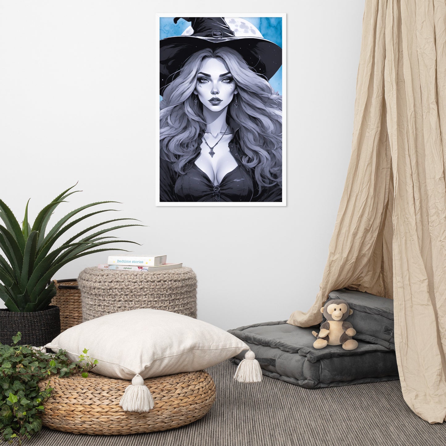 BW Marble V19 Framed Poster